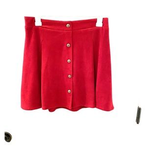 Velvet red skirt